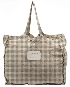 Torba materiałowa Really Nice Things Linen Bag Grey Vichy