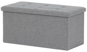 Taboret z miejscem do przechowywania, szary, 76 x 37 x 37 cm