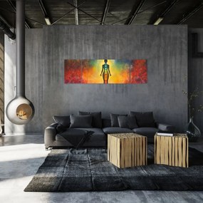 Obraz - Kobieta i czakry (170x50 cm)