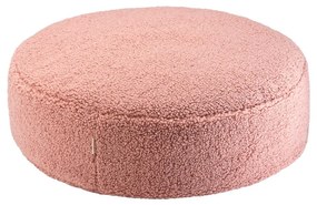 Różowy dziecięcy worek do siedzenia z materiału bouclé Round – Wigiwama
