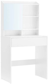 Toaletka z lustrem LUNAVI 70x40 cm, biała