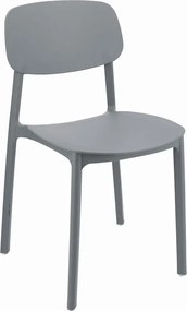 Szare minimalistyczne krzesło do ogrodu W5-F02