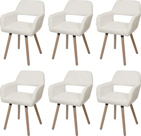 Krzesło do jadalni MCW-A50 II (zestaw 6 sztuk),  kremowe