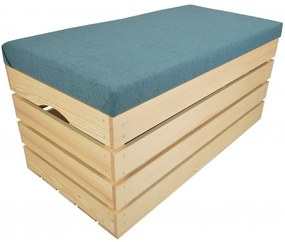 Pufa kufer skrzynia drewniana sosnowa siedzisko 80cm naturalna