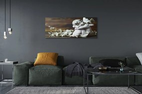 Obraz canvas na ścianę Śpiący Anioł w Kwiatach