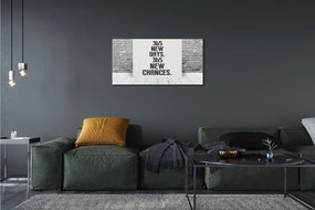 Duży obraz na płótnie Napis na Ceglanym Murze