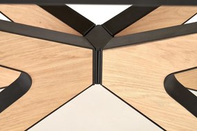 Stół rozkładany JAMES 160(220)x90 dąb naturalny/czarny HALMAR