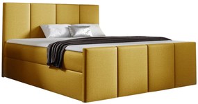 Musztardowe łóżko welurowe 5 rozmiarów N4-T85