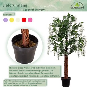 PLANTASIA Sztuczne drzewo 120 cm Wisteria żółta