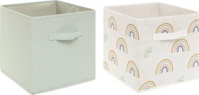 Pojemniki na zabawki, składane, 29 x 29 x 29 cm, 2 sztuki