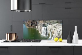 Panel Kuchenny Wodospad Wpadający Do Jeziora