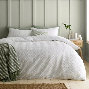 Biała pościel dwuosobowa z kory 200x200 cm Heatset Wave – Catherine Lansfield