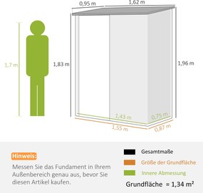 Outsunny Szopa ogrodowa zamykana na klucz Metalowa schowek na narzędzia Czarna 1615x945x196cm | Aosom PL