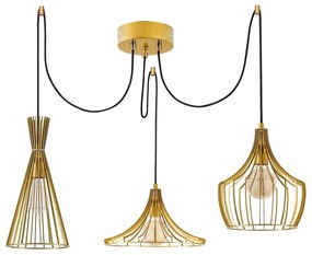 Lampa wisząca w kolorze złota z metalowym kloszem Mezopotamya – Opviq lights