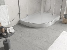 Mexen Flow+ brodzik półokrągły asymetryczny prawy 100 x 90 cm, biały połysk - 46Q109010RH