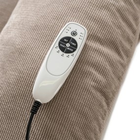 Fotel Masujący JASPER Elektryczny Rozkładany z Podnóżkiem Beżowy Nowoczesny