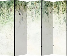 Parawan pokojowy 5-częściowy 225x172 Dwustronny dekoracyjny boho botaniczny Zielona Kaskada Liści