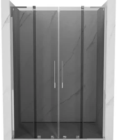 Mexen Velar L Duo drzwi prysznicowe rozsuwane 140 cm, grafit, chrom - 871-140-003-42-01