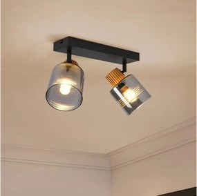 Brilagi - Oprawa punktowa HYGGE 2xE14/15W/230V czarna/dymiona