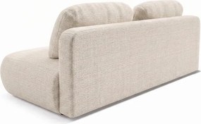 Sofa BASE Rozkładana Dwuosobowa Beżowa Szenil Japandi