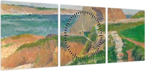 Obraz - Henri Moret, The Island of Raguenez, Brittany, reprodukcje (z zegarem) (90x30 cm)