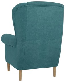 Turkusowy fotel typu uszak Swan – Ropez