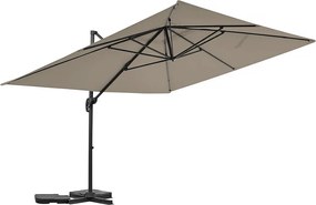 Aluminiowy parasol ogrodowy Sky 4" - 3 x 4 m - Taupe