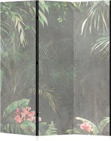 Parawan pokojowy 3-częściowy 135x172 Dwustronny dekoracyjny urban jungle Szary Dżungla Na Betonie
