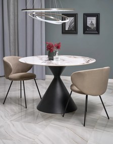Okrągły stół z blatem ze spieku Garet Halmar