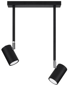 Czarna lampa punktowa 10x30 cm Jones – Sollux