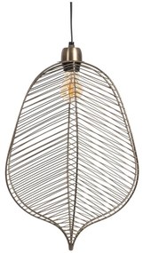 Lampa wisząca w kolorze złota z metalowym kloszem – Ixia
