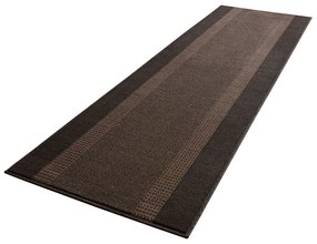 Dywan nowoczesny Basic brązowy chodnik 80 cm x 200 cm