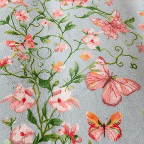 PrzytulneMieszkanie.pl PrzytulneMieszkanie.pl Pościel z mikropluszu PINK BUTTERFLY szara Rozmiar pościeli: 70 x 80 cm | 140 x 200 cm