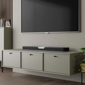Szafka RTV wisząca TORINO 180 cm do Salonu pod Telewizor - Odcienie zieleni