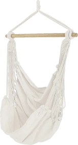 Biała Bawełniana i Poliestrowa Huśtawka Hamakowa MODELOWA ODZIEŻ BORNEO 100x130cm