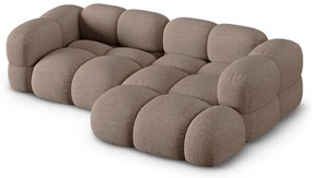 Brązowy narożnik (prawostronny/z szezlongiem) Loretto – Cosmopolitan Design