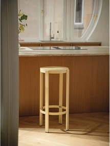 Żółty stalowy hoker (wysokość siedziska 75 cm) Doon – noo.ma