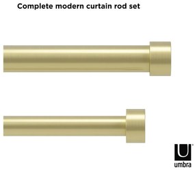 Stalowy podwójny regulowany karnisz 91 - 168 cm Cappa – Umbra