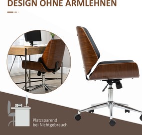 Vinsetto Fotel biurowy z funkcją masażu regulowany szary wygodny fotel do pracy | Aosom PL