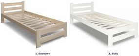 Minimalistyczne sosnowe łóżko 100x200 - Berti 3X