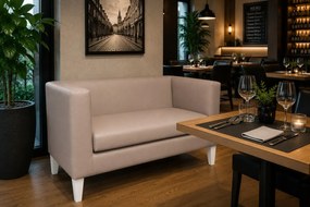 Sofa Monaco : Kolor nogi - Biała, Kolor tkaniny - EKO-SKÓRA - 11D, Typ tkaniny - Eko-skóra , Wysokość nogi - 20 cm