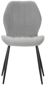 Jasnoszare krzesła zestaw 4 szt. Milu – Marckeric