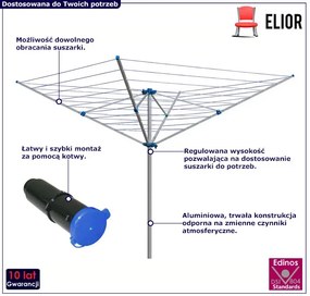 Niebieska zewnętrzna suszarka na pranie E7-T99