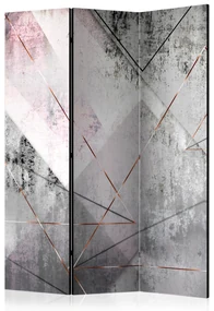 Parawan dwustronny Abstrakcje 135x172 cm 3-częściowy szary ARTGEIST B