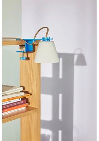 Niebieska lampa stołowa ze szklanym kloszem (wysokość 23 cm) Lure – Hübsch