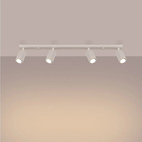 Lampa sufitowa minimalistyczny Gloow, aluminium - 4 źródło światła 3000K - L.81 x H.16.5 cm - beżowy