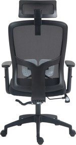 Fotel biurowy siatkowy Praxis do pracy przy komputerze, zgodny z normą BHP