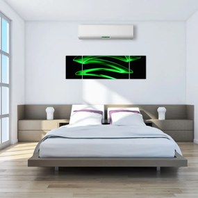 Obraz - neonowe fale (170x50 cm)