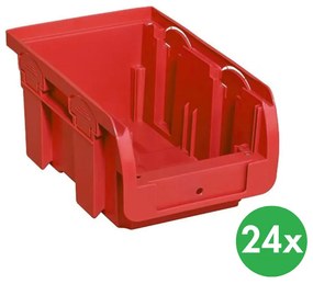 Plastikowy pojemniki COMPACT, 102 x 160 x 75 mm, czerwony