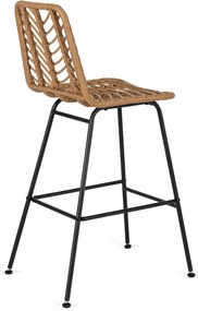 Hoker Rattanowy JERRY Ogrodowy Krzesło Barowe Boho